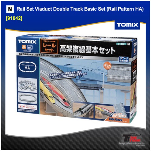 TOMIX 91042 Rail Set Viaduct Double Track Basic Set (Rail Pattern HA)