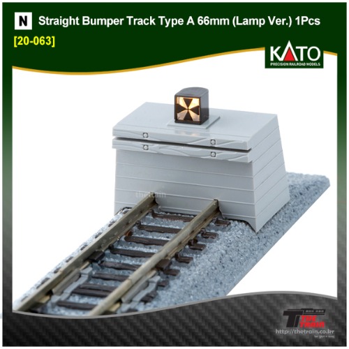 KATO 20-063 Straight Bumper Track Type A 66mm (Indicator Lamp Ver.) 1Pcs