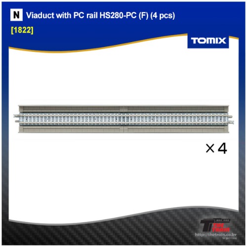 TOMIX 1822 Viaduct with PC rail HS280-PC (F) (4 pcs)