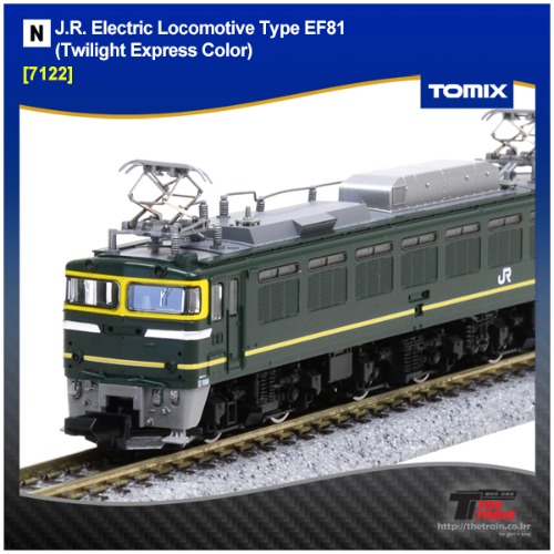 TOMIX 7122. J.R. Electric Locomotive Type EF81 (Twilight Express Color)
