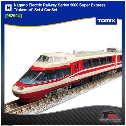 TOMIX 98290U Nagano Electric Railway Series 1000 Super Express `Yukemuri` 4 Car Set (중고)