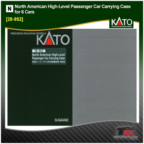 KATO 28-952 North American High-Level Passenger Car Carrying Case for 6 Cars