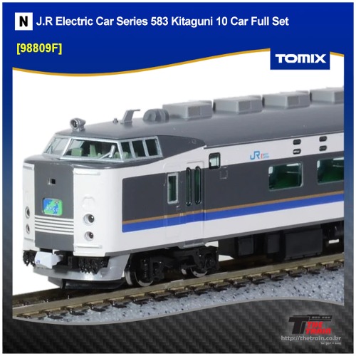 TOMIX 98809FL J.R Electric Car Series 583 Kitaguni 10 Car Full Set (with Interior Light)