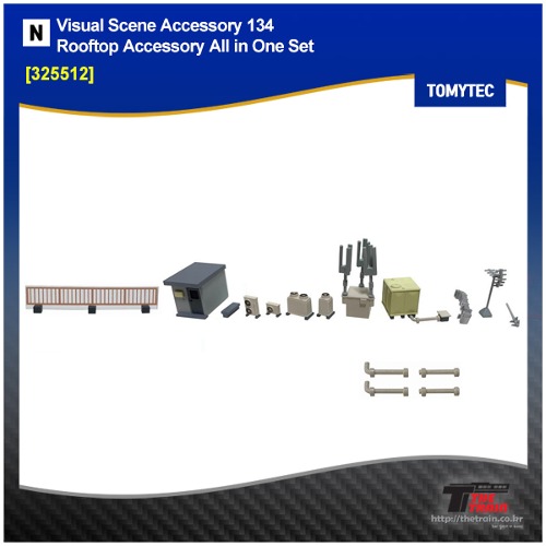TOMYTEC 325512 Visual Scene Accessory 134 Rooftop Accessory All in One Set