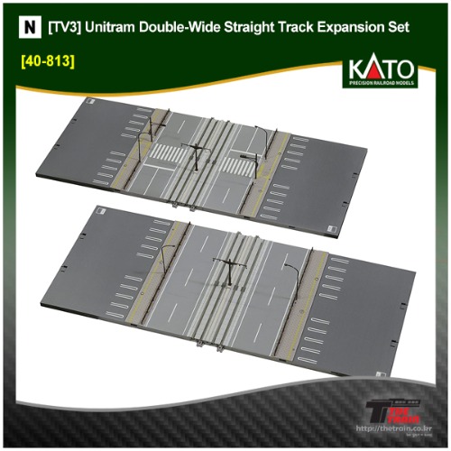 KATO 40-813 TV3 Unitram Double-Wide Straight Track Expansion Set