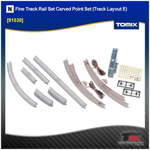 TOMIX 91030 Fine Track Rail Set Carved Point Set (Track Layout E)