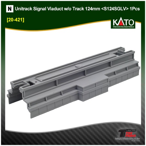 KATO 20-421 Unitrack Signal Viaduct w/o Track 124mm  1Pcs
