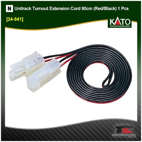 KATO 24-841 Unitrack Turnout Extension Cord 90cm (Red/Black) 1 Pcs