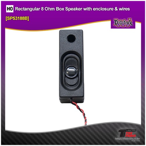 Digitrax SP53188B Rectangular 8 Ohm Box Speaker with enclosure &amp; wires