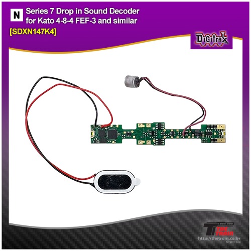 Digitrax SDXN147K4 Series 7 Drop in Sound Decoder for Kato 4-8-4 FEF-3 and similar