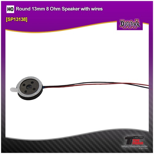 Digitrax SP13138 Round 13mm 8 Ohm Speaker with wires