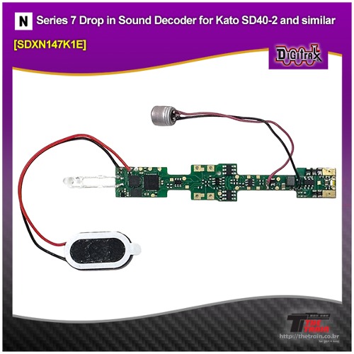 Digitrax SDXN147K1E Series 7 Drop in Sound Decoder for Kato SD40-2 and similar