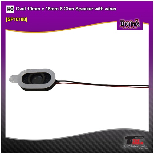 Digitrax SP10188 Oval 10mm x 18mm 8 Ohm Speaker with wires