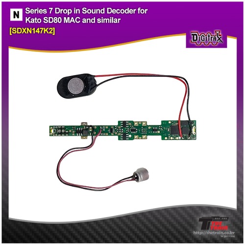 Digitrax SDXN147K2 Series 7 Drop in Sound Decoder for Kato SD80 MAC and similar