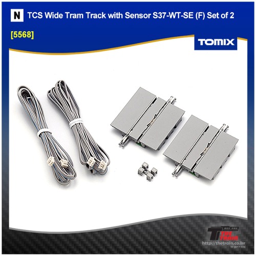 TOMIX 5568 TCS Wide Tram Track with Sensor S37-WT-SE (F) Set of 2