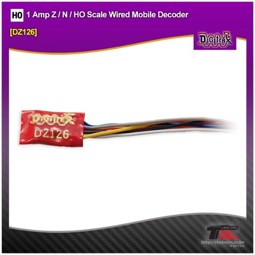 Digitrax DZ126 1 Amp Z / N / HO Scale Wired Mobile Decoder
