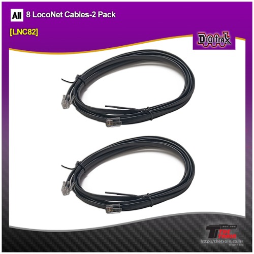 Digitrax LNC82 8 LocoNet Cables 2 Pack