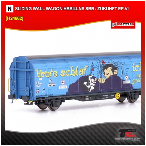HOBBYTRAIN H24662 SLIDING WALL WAGON HBBILLNS SBB / ZUKUNFT EP.VI