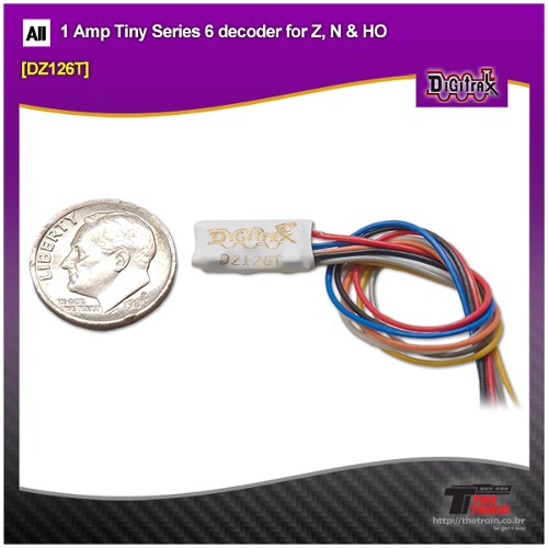 Digitrax DZ126T 1 Amp Tiny Series 6 decoder for Z, N &amp; HO