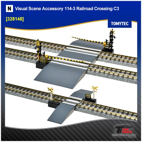 TOMYTEC 328148 Visual Scene Accessory 114-3 Railroad Crossing C3