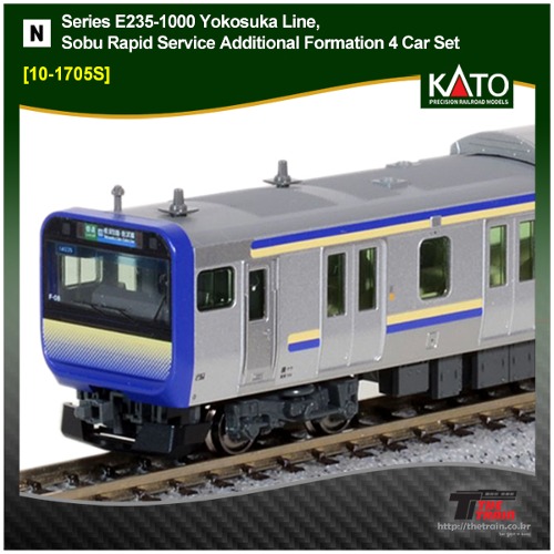 KATO 10-1705S Series E235-1000 Yokosuka Line, Sobu Rapid Service Additional Formation 4 Car Set