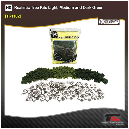 TR1102 Realistic Tree Kits Light, Medium and Dark Green