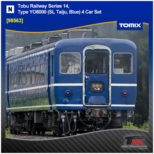 TOMIX 98563 Tobu Railway Series 14, Type YO8000 (SL Taiju, Blue) 4 Car Set