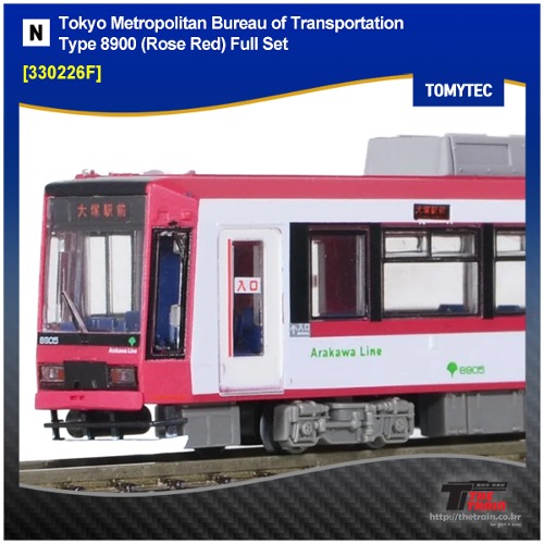 TOMYTEC 330226F Tokyo Metropolitan Bureau of Transportation Type 8900 (Rose Red) Full Set