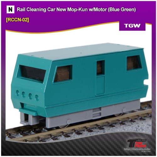 TGW RCCN-02 Rail Cleaning Car New Mop-Kun w/Motor (Blue Green)