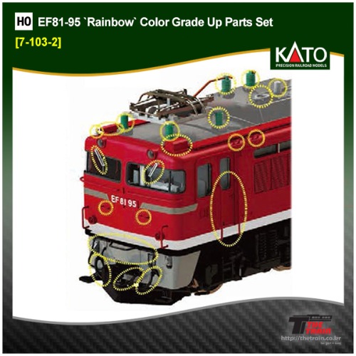 KATO 7-103-2 (HO) EF81-95 `Rainbow` Color Grade Up Parts Set