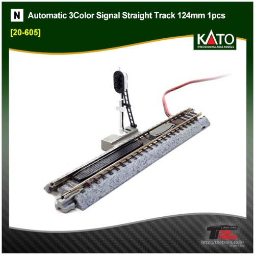 KATO 20-605 Automatic 3Color Signal Straight Track 124mm 1pcs