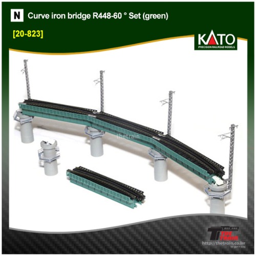 KATO 20-823 Curve iron bridge R448-60 ° Set (green)
